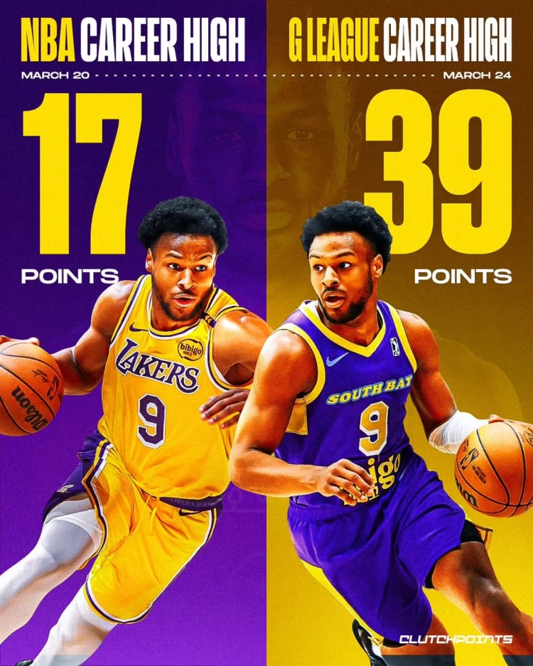 在進(jìn)步！布朗尼一周內(nèi)先后創(chuàng)下個(gè)人NBA和G聯(lián)盟單場(chǎng)得分新紀(jì)錄