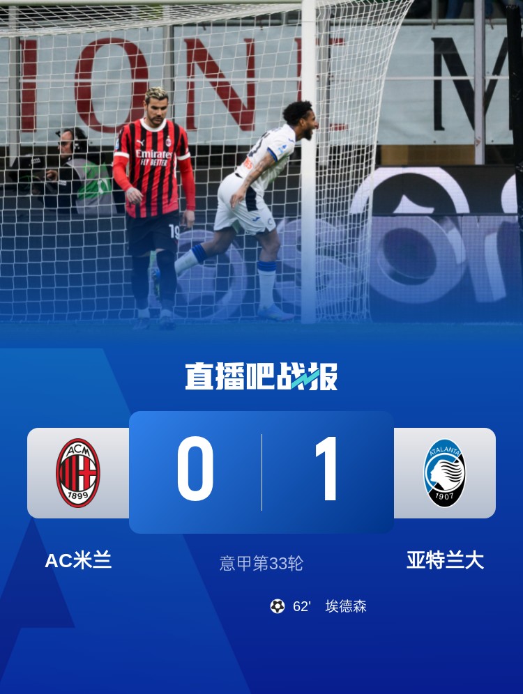 米蘭雙雄本輪均0-1輸球，周中意杯半決賽次回合再對(duì)決